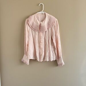 H&M Pink Ruffled Blouse